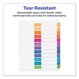 Avery® Customizable TOC Ready Index Multicolor Tab Dividers, 12-Tab, 1 to 12, 11 x 8.5, White, Traditional Color Tabs, 6 Sets (AVE11196) 6 Sets of 10