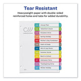 Avery® Customizable TOC Ready Index Multicolor Tab Dividers, 12-Tab, Jan. to Dec., 11 x 8.5, White, Contemporary Color Tabs, 1 Set (AVE11847) Set of 12