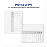 Avery® Customizable TOC Ready Index Black and White Dividers, 10-Tab, 1 to 10, 11 x 8.5, 1 Set (AVE11134) Set of 10