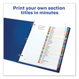 Avery® Customizable TOC Ready Index Multicolor Tab Dividers, 31-Tab, 1 to 31, 11 x 8.5, White, Contemporary Color Tabs, 1 Set (AVE11846) Set of 31