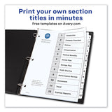 Avery® Customizable TOC Ready Index Black and White Dividers, 12-Tab, 1 to 12, 11 x 8.5, 1 Set (AVE11140) Set of 12