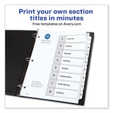 Avery® Customizable TOC Ready Index Black and White Dividers, 8-Tab, 1 to 8, 11 x 8.5, 1 Set (AVE11132) Set of 8
