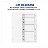Avery® Customizable TOC Ready Index Black and White Dividers, 8-Tab, 1 to 8, 11 x 8.5, 1 Set (AVE11132) Set of 8