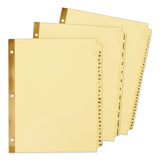 Avery® Preprinted Laminated Tab Dividers with Gold Reinforced Binding Edge, 25-Tab, A to Z, 11 x 8.5, Buff, 1 Set (AVE11306) Set of 25