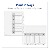 Avery® Customizable TOC Ready Index Black and White Dividers, 8-Tab, 1 to 8, 11 x 8.5, 1 Set (AVE11132) Set of 8