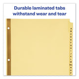Avery® Preprinted Laminated Tab Dividers with Gold Reinforced Binding Edge, 25-Tab, A to Z, 11 x 8.5, Buff, 1 Set (AVE11306) Set of 25