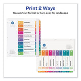 Avery® Customizable TOC Ready Index Multicolor Tab Dividers, Extra Wide Tabs, 10-Tab, 1 to 10, 11 x 9.25, White, 1 Set (AVE11165) Each