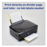 Avery® Customizable Print-On Dividers, 3-Hole Punched, 5-Tab, 11 x 8.5, White, 25 Sets (AVE11517) Box of 25