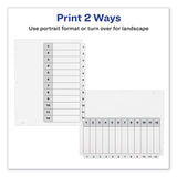 Avery® Customizable TOC Ready Index Black and White Dividers, 12-Tab, 1 to 12, 11 x 8.5, 1 Set (AVE11140) Set of 12