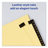 Avery® Preprinted Black Leather Tab Dividers w/Gold Reinforced Edge, 31-Tab, 1 to 31, 11 x 8.5, Buff, 1 Set (AVE11352) Set of 31