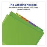 Avery® Durable Preprinted Plastic Tab Dividers, 12-Tab, A to Z, 11 x 8.5, Assorted, 1 Set (AVE11330) 1 Set