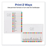 Avery® Customizable TOC Ready Index Multicolor Tab Dividers, 31-Tab, 1 to 31, 11 x 8.5, White, Contemporary Color Tabs, 1 Set (AVE11846) Set of 31