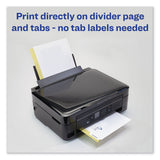 Avery® Customizable Print-On Dividers, 3-Hole Punched, 5-Tab, 11 x 8.5, White, 1 Set (AVE11511) Set of 5
