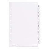 Avery® Preprinted Tab Dividers, 12-Tab, A to Z, 8.5 x 5.5, White, 1 Set (AVE11313) Pack of 5