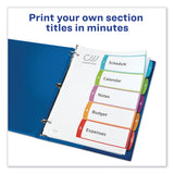 Avery® Customizable TOC Ready Index Multicolor Tab Dividers, 5-Tab, 1 to 5, 11 x 8.5, White, Contemporary Color Tabs, 1 Set (AVE11840) 1 Set