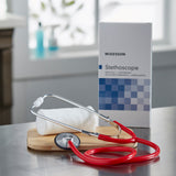 McKesson General Exam Stethoscope Red 1-Tube 21 Inch Tube Single Sided Chestpiece (363739_EA) 1/EA