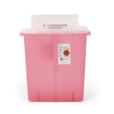 SharpStar™ In-Room™ Sharps Container Translucent Red Base 16-1/2 H X 13-3/4 W X 6 D Inch Horizontal Entry 3 Gallon (276646_EA) 1/EA