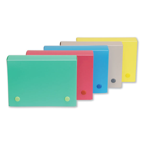 C-Line® Index Card Case, Holds 200 4 x 6 Cards, 6.38 x 1.88 x 4.63, Polypropylene, Assorted Colors (CLI58046)