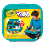 Crayola® Create N' Carry Case, Combo Art Storage Case and Lap Desk, 75 Pieces (CYO046814) Each