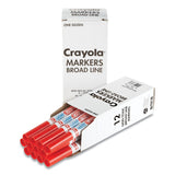 Crayola® Broad Line Washable Markers, Broad Bullet Tip, Red, 12/Box (CYO587800038)