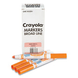 Crayola® Broad Line Washable Markers, Broad Bullet Tip, Orange, 12/Box (CYO587800036) Box of 12