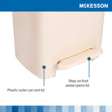 McKesson Trash Can 52 Quart / 13 gal. Beige Plastic Rectangular (1223704_EA) 1/EA