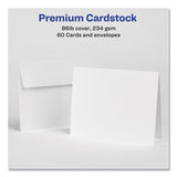 Avery® Note Cards with Matching Envelopes, Inkjet, 85 lb, 4.25 x 5.5, Matte White, 60 Cards, 2 Cards/Sheet, 30 Sheets/Pack (AVE8315) Each