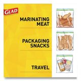 Glad® Sandwich Zipper Bags, 6.63" x 8", Clear, 600/Carton (CLO57263) 12 Boxes of 50
