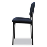 HON® VL606 Stacking Guest Chair without Arms, Fabric Upholstery, 21.25" x 21" x 32.75", Navy Seat, Navy Back, Black Base (BSXVL606VA90) Each