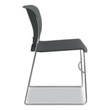 HON® Olson Stacker High Density Chair, Supports Up to 300 lb, 17.75" Seat Height, Lava Seat, Lava Back, Chrome Base, 4/Carton (HON4041LA) Carton of 4