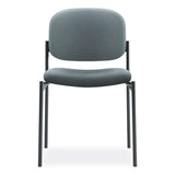 HON® VL606 Stacking Guest Chair without Arms, Fabric Upholstery, 21.25" x 21" x 32.75", Charcoal Seat, Charcoal Back, Black Base (BSXVL606VA19) Each