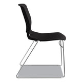 HON® Motivate High-Density Stacking Chair, Supports Up to 300 lb, 17.75" Seat Height, Onyx Seat, Black Back, Chrome Base, 4/Carton (HONMS101ON) Carton of 4