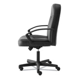 HON® HVL601 Series Executive High-Back Leather Chair, Supports Up to 250 lb, 17.44" to 20.94" Seat Height, Black (BSXVL601SB11) Each