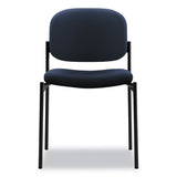 HON® VL606 Stacking Guest Chair without Arms, Fabric Upholstery, 21.25" x 21" x 32.75", Navy Seat, Navy Back, Black Base (BSXVL606VA90) Each