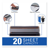 Swingline® 20-Sheet Optima 20 Electric Punch, Three-Hole, 9/32" Holes, Silver/Black (SWI74520) Each