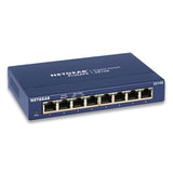 NETGEAR® Unmanaged Gigabit Ethernet Switch, 16 Gbps Bandwidth, 192 KB Buffer, 8 Ports (NGRGS108400NAS) Each