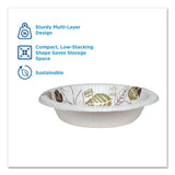 Dixie® Pathways Heavyweight Paper Bowls, 12 oz, Green/Burgundy, 1,000/Carton (DXESX12PATH) Case of 1000