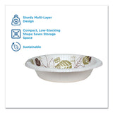 Dixie® Pathways Heavyweight Paper Bowls, 20 oz, Green/Burgundy, 500/Carton (DXESX20PATH) Case of 500