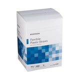 McKesson Flexible Drinking Straw 7-3/4 Inch Length White Individually Wrapped (485517_CS) 20/CS
