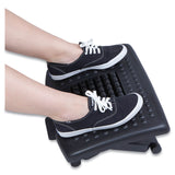 Mind Reader Adjustable Height Footrest with Rollers for Massage, 18w x 14d x 4.25h, Black (EMSFTROLLBLK) Each