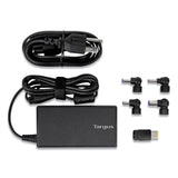 Targus® Semi-Slim Laptop Charger for Various Devices, 90 W, Black (TRGAPA90US)