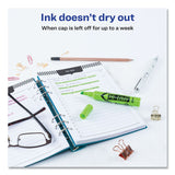 Avery® HI-LITER Desk-Style Highlighters, Fluorescent Green Ink, Chisel Tip, Green/Black Barrel, Dozen (AVE24020) 1 Dozen