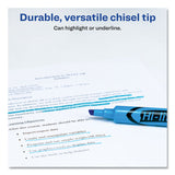 Avery® HI-LITER Desk-Style Highlighters, Fluorescent Blue Ink, Chisel Tip, Blue/Black Barrel, Dozen (AVE24016) 1 Dozen