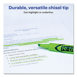 Avery® HI-LITER Desk-Style Highlighters, Fluorescent Green Ink, Chisel Tip, Green/Black Barrel, Dozen (AVE24020) 1 Dozen