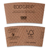 Eco-Products® EcoGrip Hot Cup Sleeves - Renewable and Compostable, Fits 12, 16, 20, 24 oz Cups, Kraft, 1,300/Carton (ECOEG2000) Case of 1300