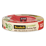 Scotch® Greener Masking Tape 2050, 3" Core, 0.94" x 60 yds, Beige (MMM205024A) 1 RL