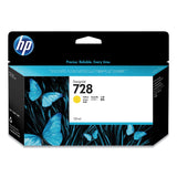HP HP 728, (F9J65A) Yellow Original Ink Cartridge (HEWF9J65A) Each