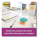 Post-it® Notes Super Sticky Pads in Supernova Neon Collection Colors, 3" x 3", 90 Sheets/Pad, 5 Pads/Pack (MMM6545SSMIA) Pack of 5
