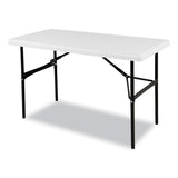Iceberg IndestrucTable Classic Folding Table, Rectangular, 48" x 24" x 29", Platinum (ICE65203) Each