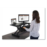 Victor® High Rise Height Adjustable Compact Standing Desk with Keyboard Tray, 32.5 x 25 x 19, Black, Ships in 1-3 Business Days (VCTDCX610) Each